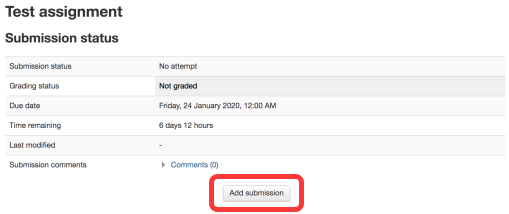 Add submission button