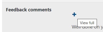 Feedback comments block