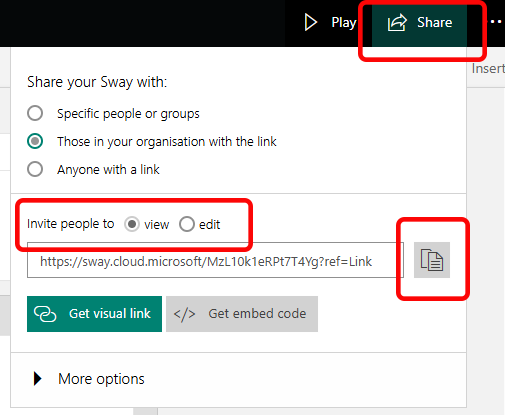 Share your Sway