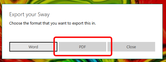Export your Sway