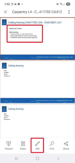 Edit the PowerPoint slides