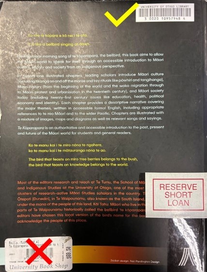 Scan the correct barcode on the book