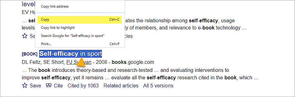 GS copy book title and search in LSK