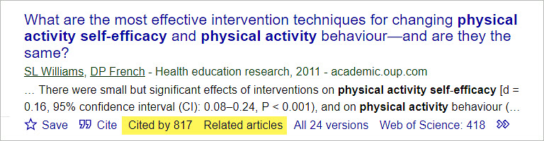 GS result related research