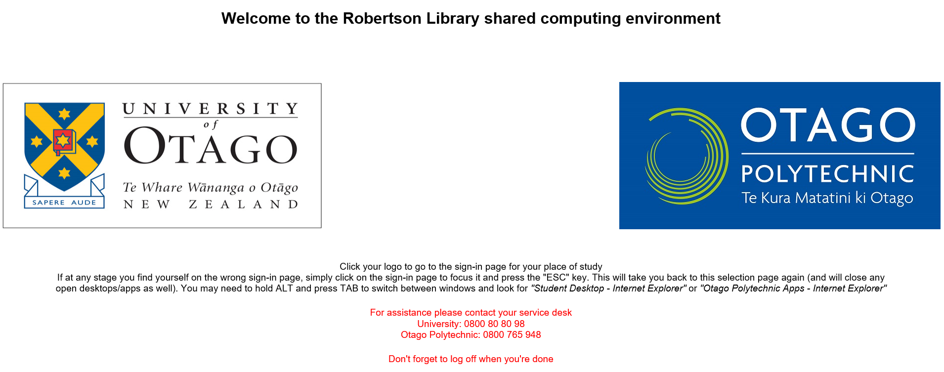 Rob Lib selection screen
