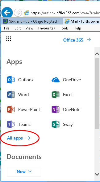 Full app list