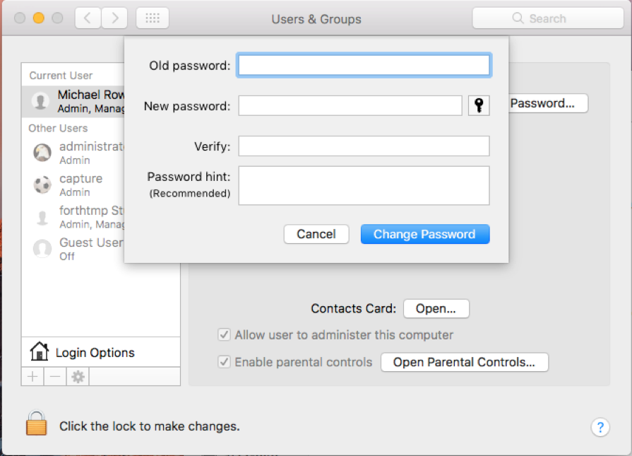 Enter new password