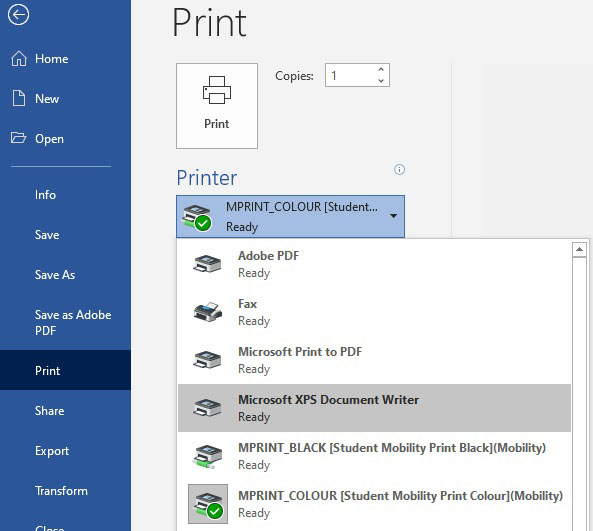 IT printing windows 2020 SS 5