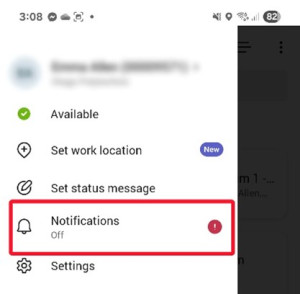 Notification settings in app