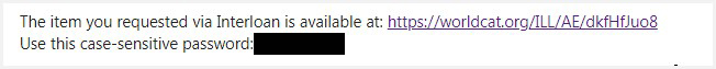 Interloan link screenshot